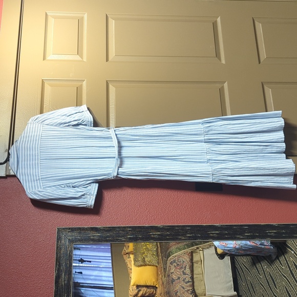 Max Studio tiered shirt dress striped - Picture 6 of 7